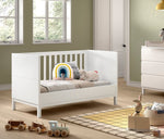 VIPACK-Lit Bébé Évolutif Eva – 70 x 140 Cm – Blanc