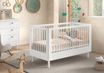 VIPACK-Lit Bébé Évolutif Forrest – 70 x 140 Cm – En Hêtre Blanc