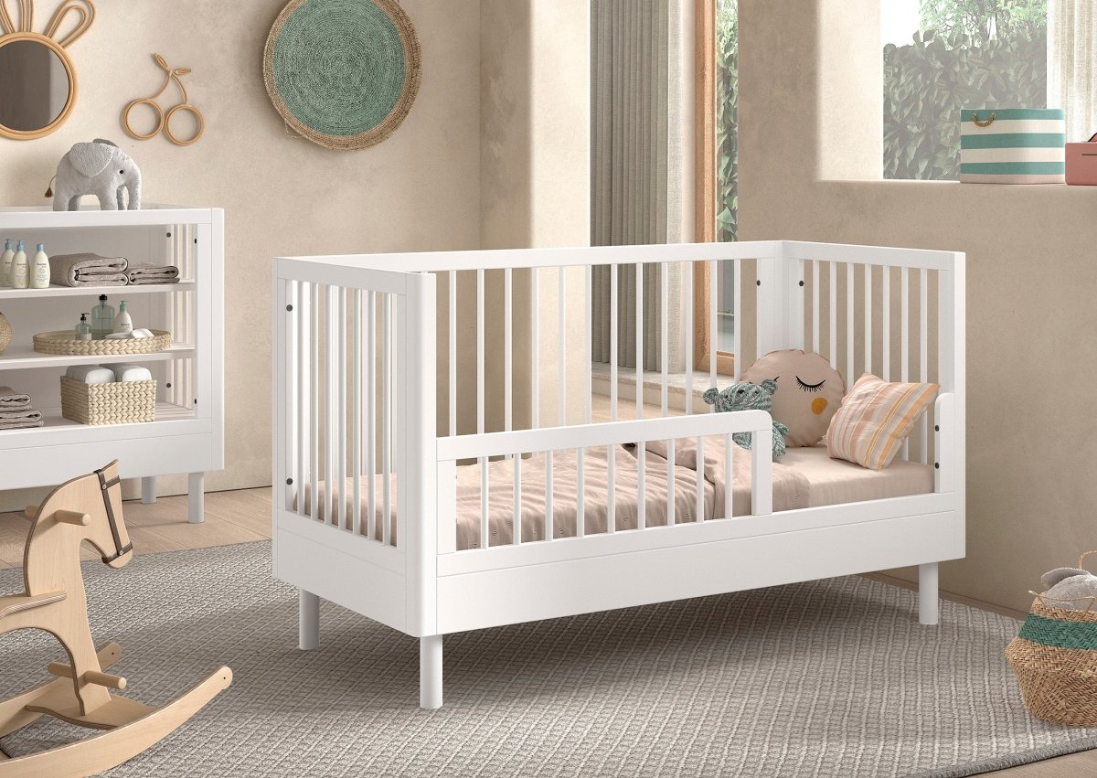 VIPACK-Lit Bébé Évolutif Forrest – 70 x 140 Cm – En Hêtre Blanc