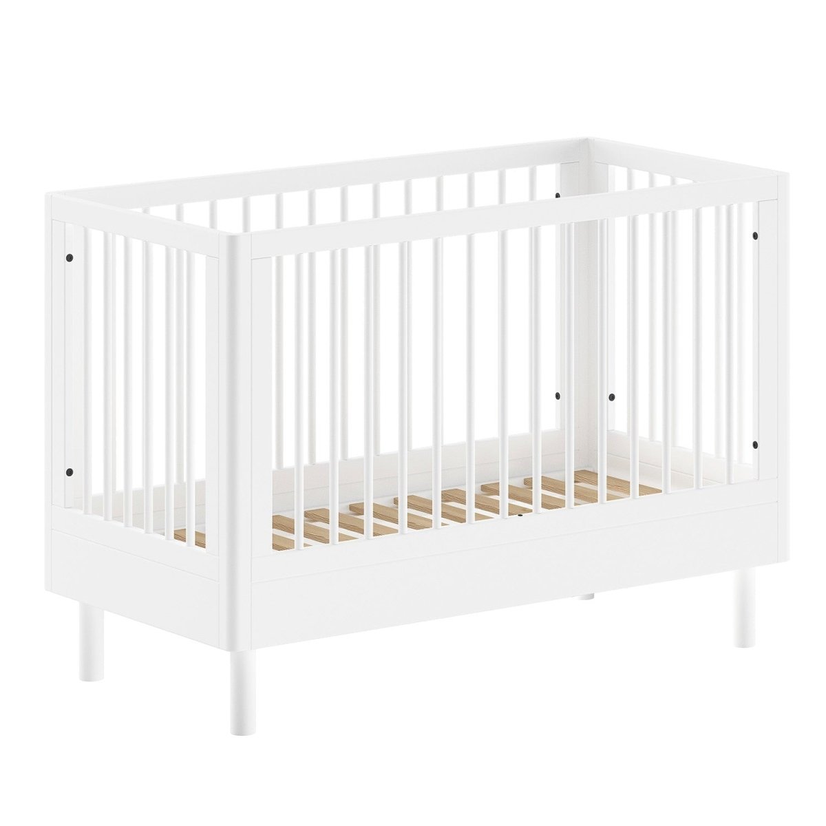VIPACK-Lit Bébé Forrest – 60 x 120 Cm – En Hêtre Blanc
