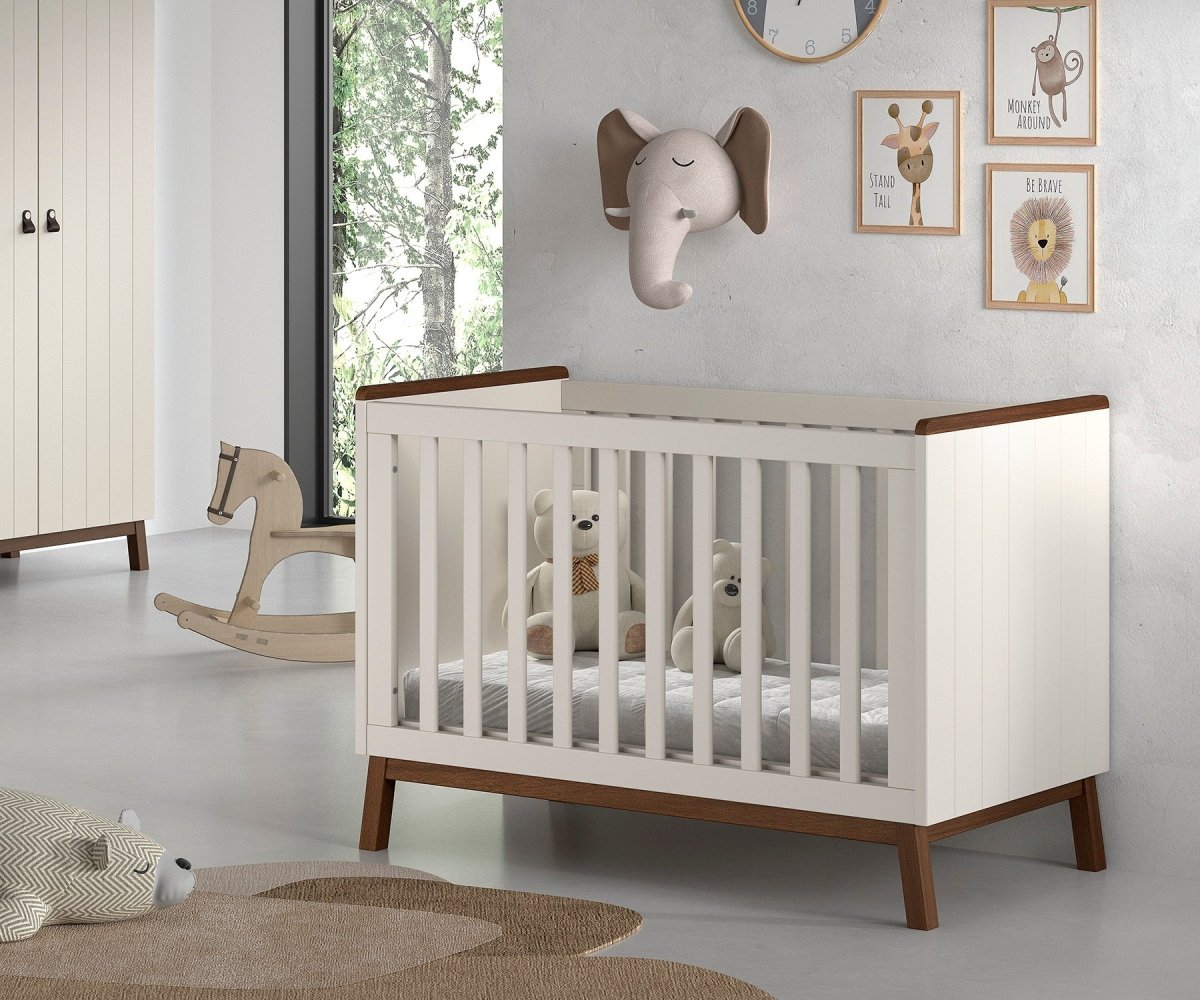VIPACK-Lit Bébé Sezane – 60 x 120 Cm – Argile Et Noyer