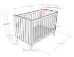 VIPACK-Lit Bébé Sezane – 60 x 120 Cm – Argile Et Noyer