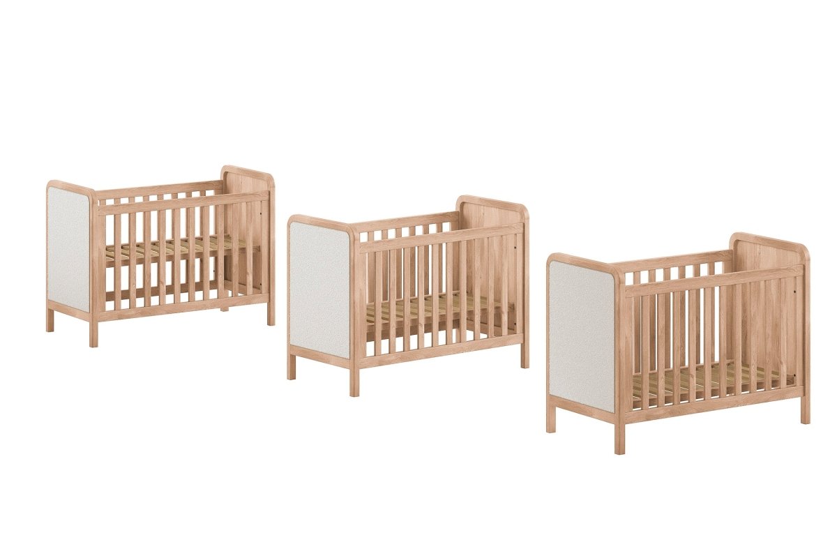 VIPACK-Lit Bébé Woods – 60 x 120 Cm – En Chêne Et Bouclette