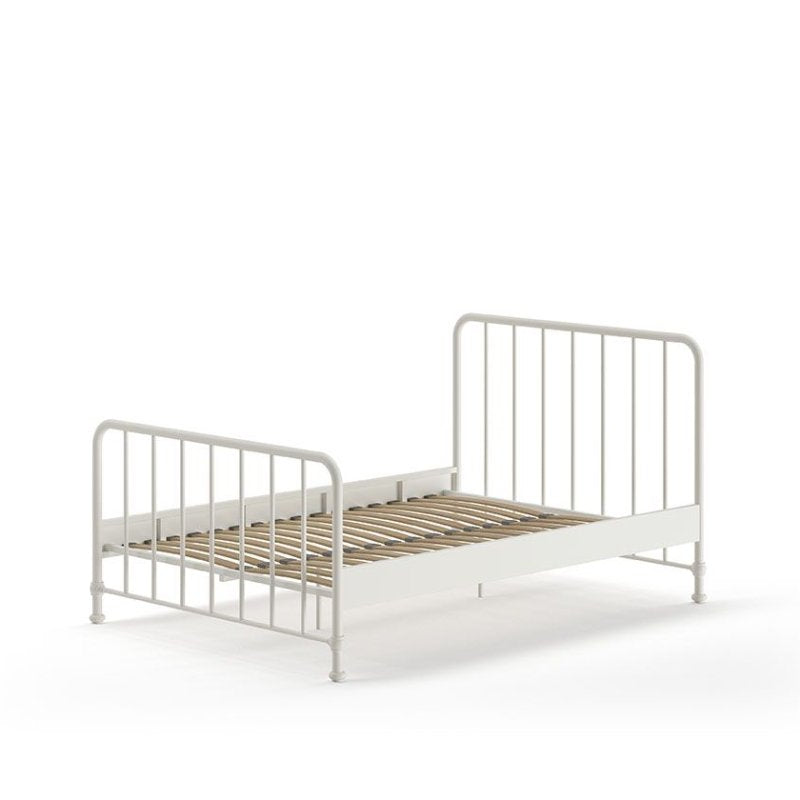 VIPACK - Lit BRONXX 140 X 200 cm Blanc