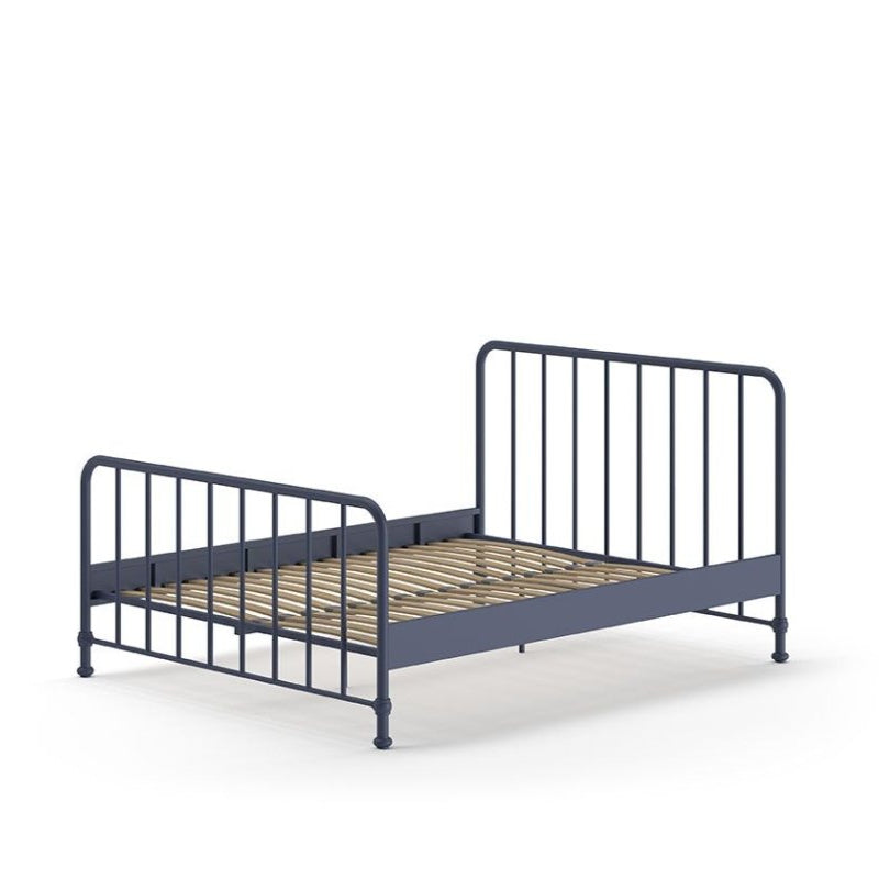 VIPACK - Lit BRONXX 160 X 200 cm Denim Bleu