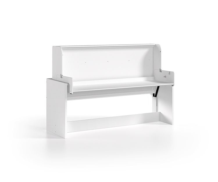 VIPACK - Lit Bureau DENVER 90x200cm Blanc