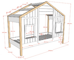 VIPACK - Lit Cabane (90) BABS 90x200 cm - Les Petits