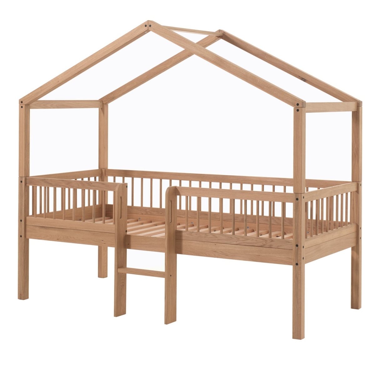 VIPACK-Lit Cabane Avec Échelle Forrest – 90 x 200 Cm – En Chêne
