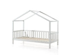 VIPACK - Lit Cabane DALLAS 90x200cm Avec Grille