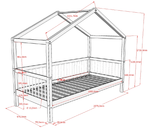 VIPACK-Lit Cabane Forrest – 90 x 200 Cm – En Chêne