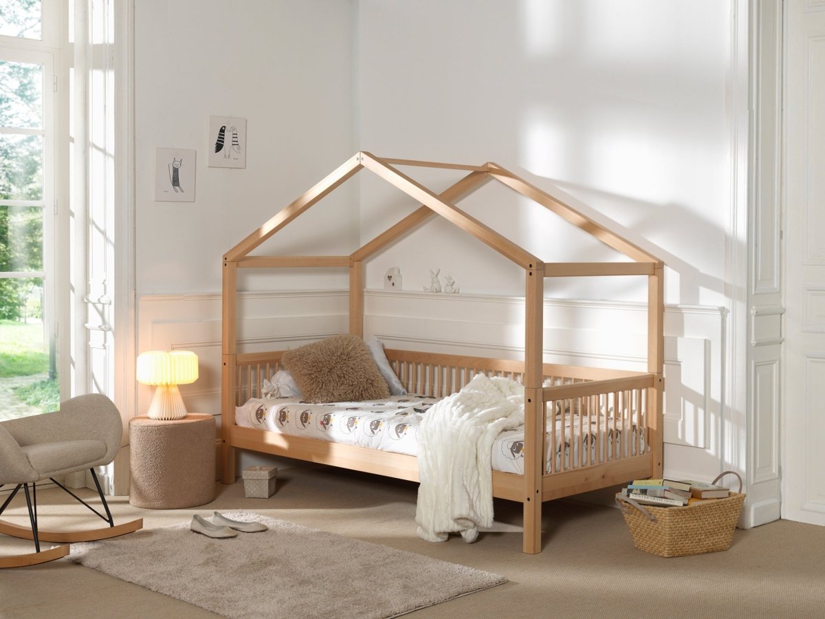 VIPACK-Lit Cabane Forrest – 90 x 200 Cm – En Hêtre Naturel
