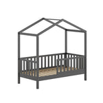 VIPACK - Lit Cabane Junior DALLAS 70x140cm Anthracite