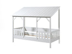 VIPACK - Lit Cabane(03) HOUSEBED 90x200cm Toit Blanc