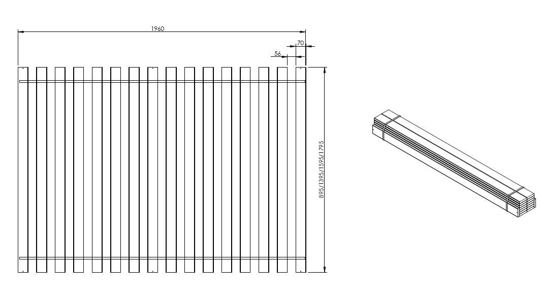 VIPACK - Lit Cabane(03) HOUSEBED 90x200cm Toit Blanc