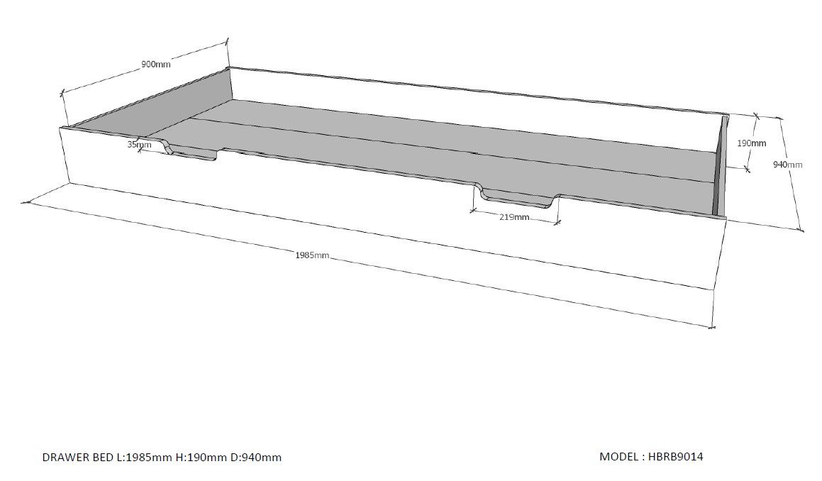 VIPACK - Lit Cabane(03) HOUSEBED 90x200cm Toit Blanc