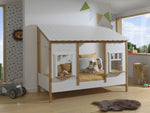 VIPACK - Lit Cabane(05) HOUSEBED 90x200cm Blanc - Les Petits