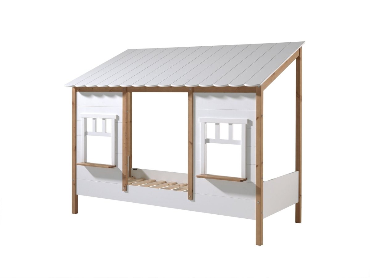 VIPACK - Lit Cabane(05) HOUSEBED 90x200cm Blanc