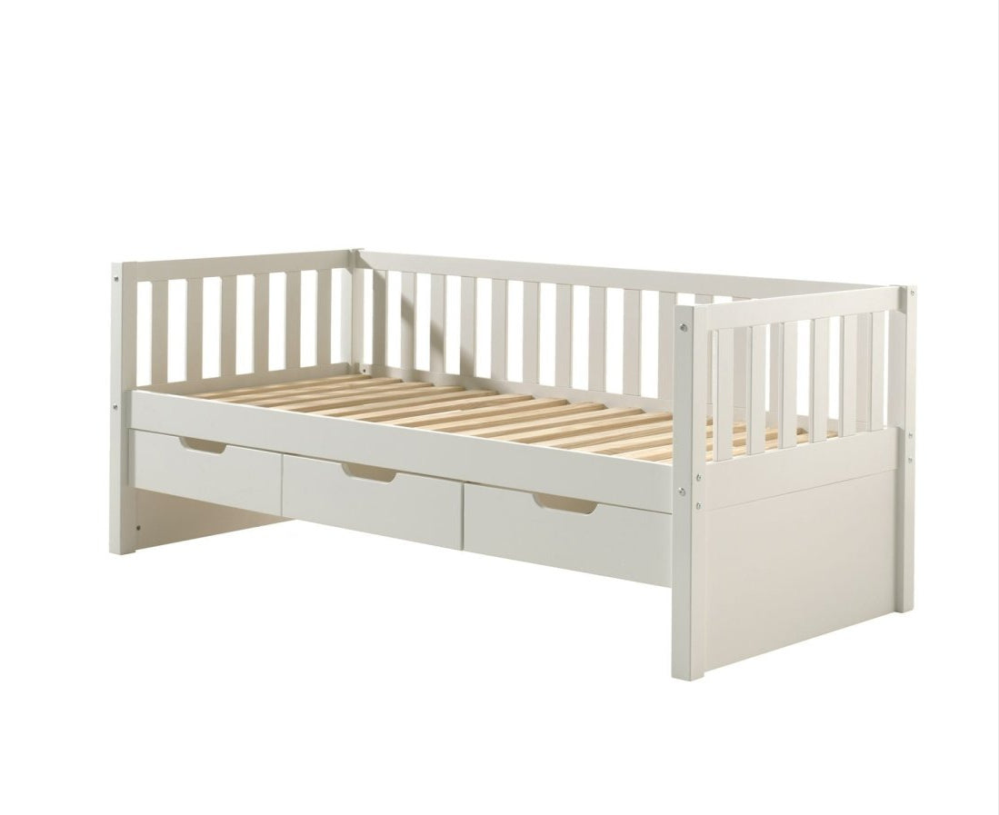 VIPACK - Lit Capitaine (91) FRITZ 90x200 cm Blanc