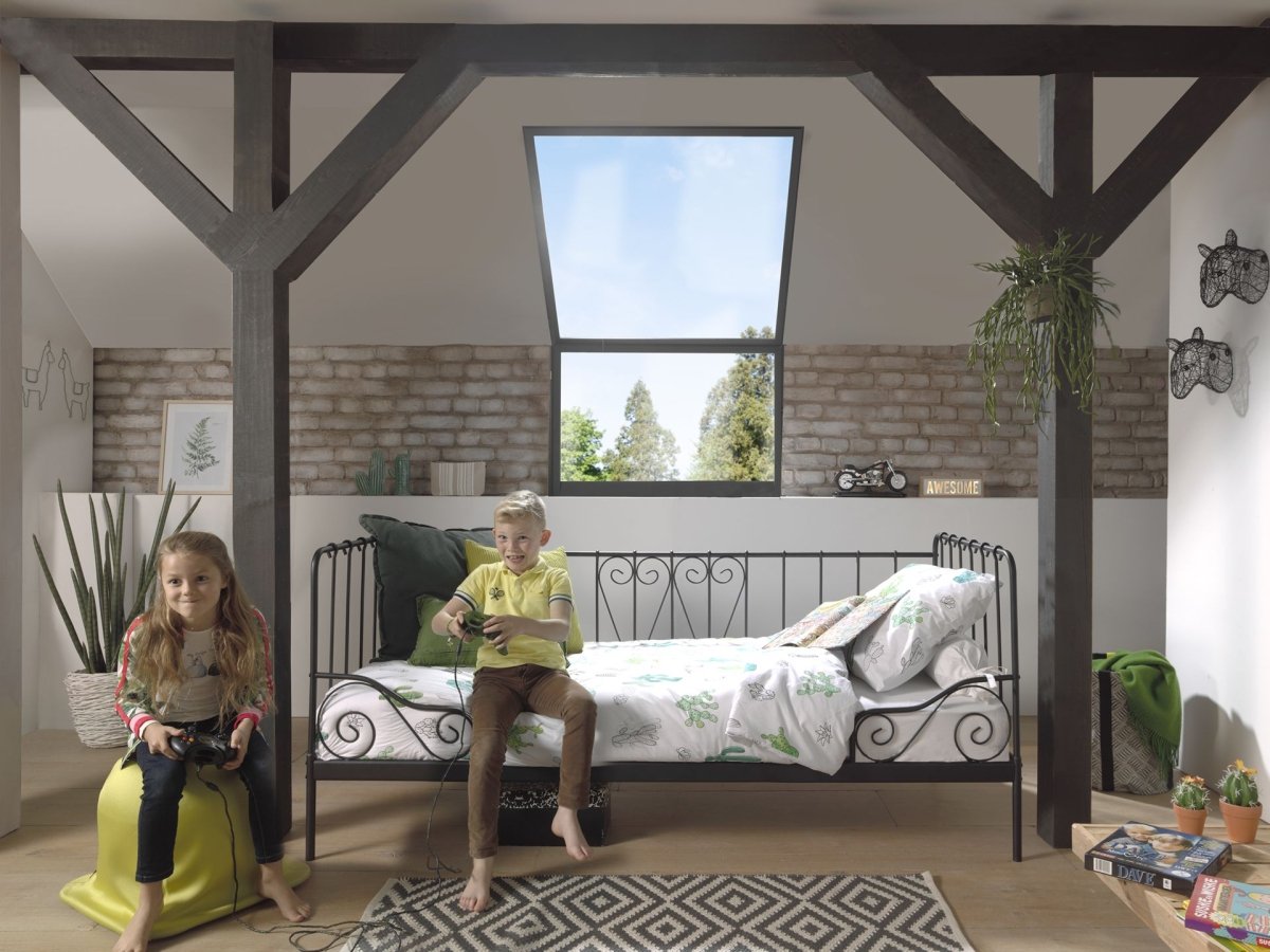 VIPACK - Lit Capitaine ALICE 90x200 cm Noir