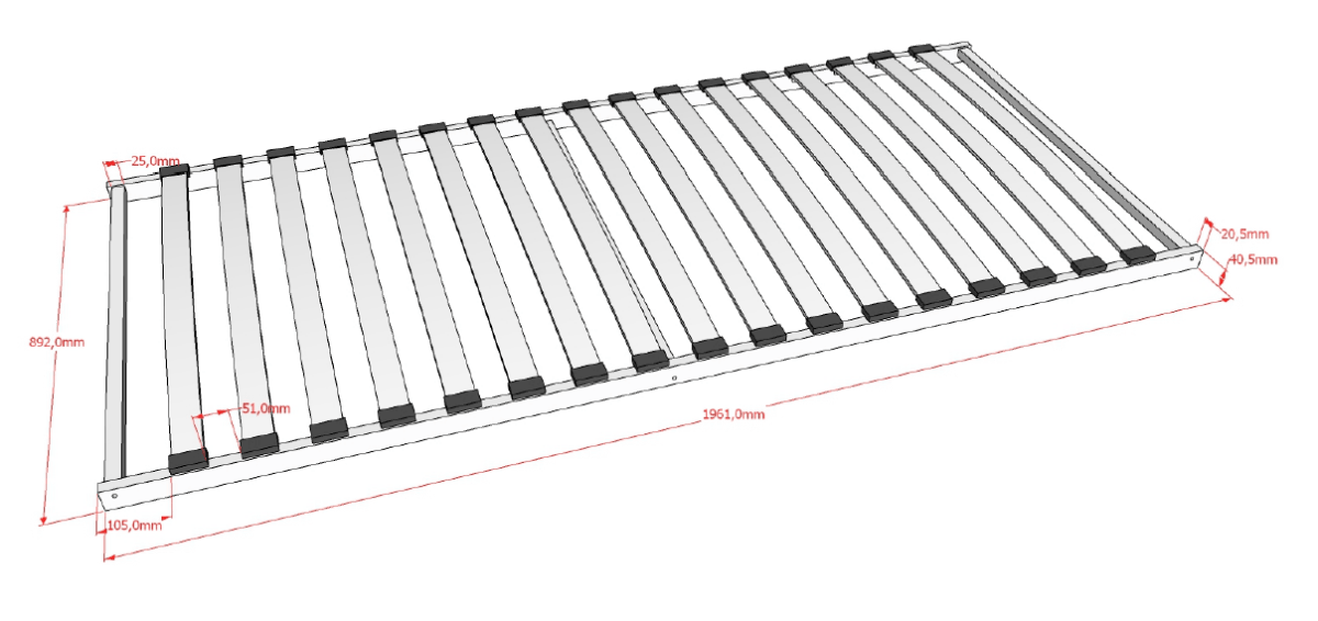 VIPACK - Lit Capitaine AMORI 90 X 200 cm Blanc