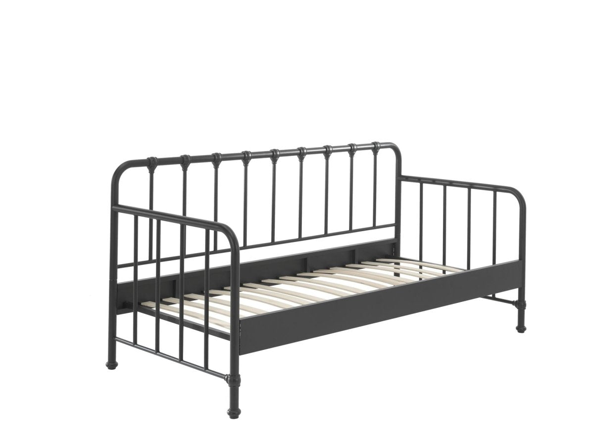 VIPACK - Lit Capitaine BRONXX 90x200cm Noir