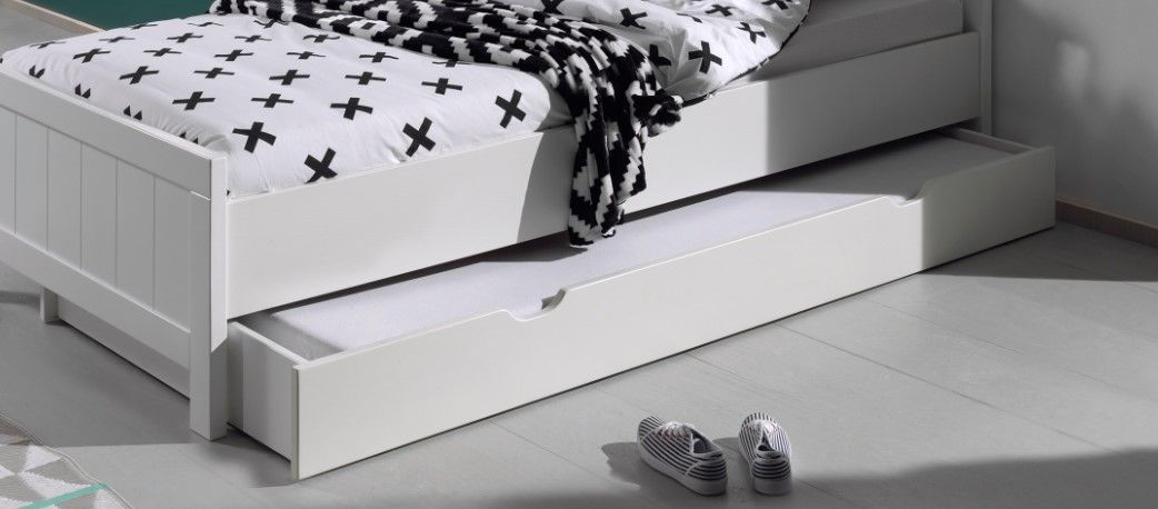 VIPACK - Lit ERIK 90x200cm Blanc