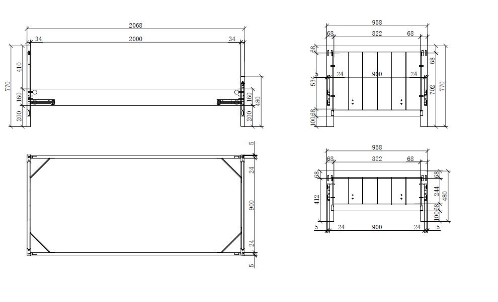 VIPACK - Lit ERIK 90x200cm Blanc