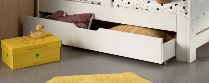 VIPACK - Lit évolutif Jumper Avec Matelas Extensible (160 + 40 cm) - Blanc