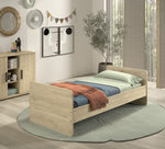 VIPACK - Lit Évolutif SAM 60x120cm + 90x200cm Chêne