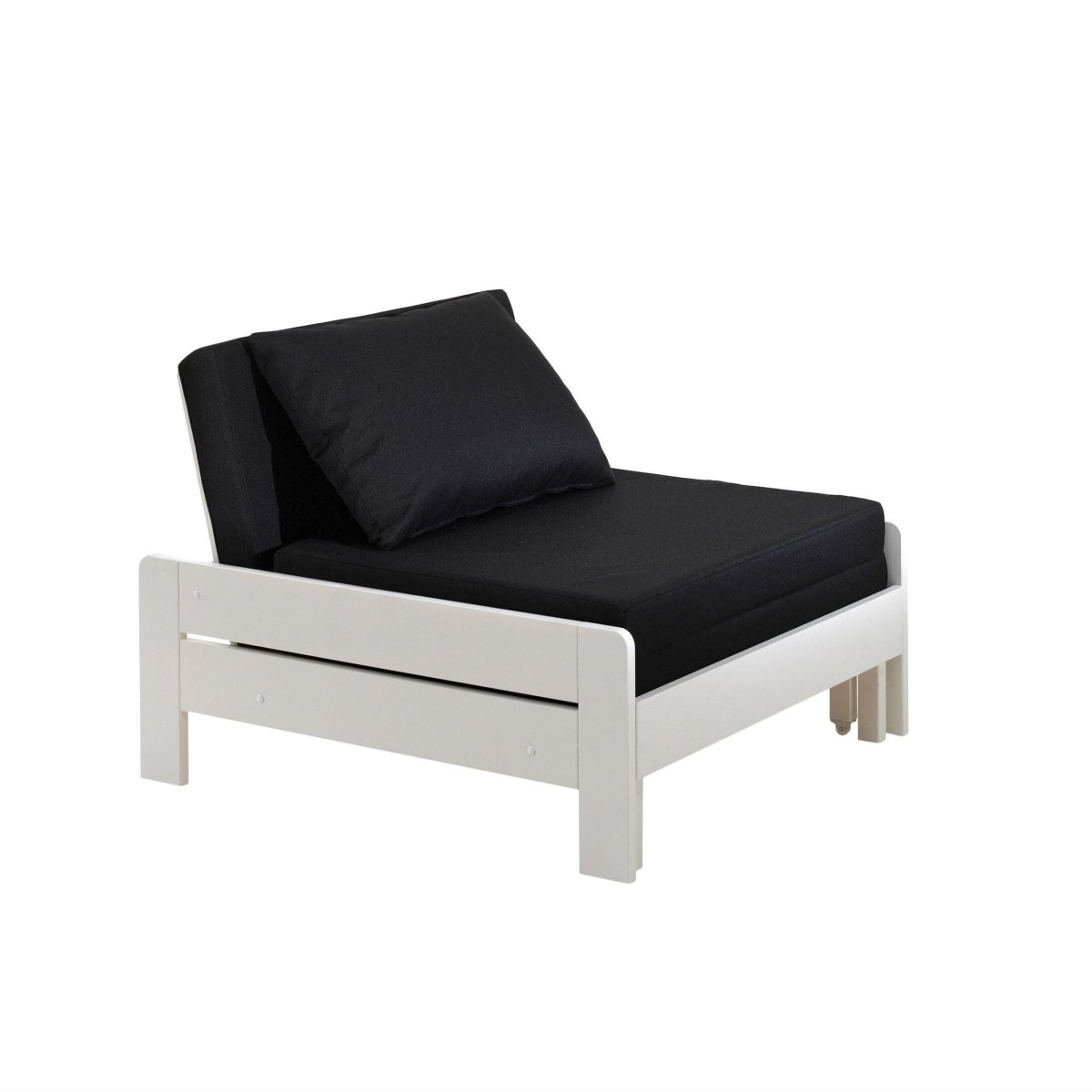 VIPACK - Lit Fauteuil PINO Blanc