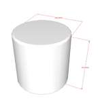 VIPACK - Lit LUNE Stockage 90 X 200 Cm Blanc