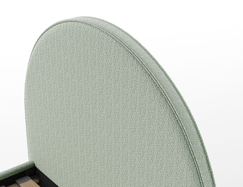 VIPACK - Lit LUNE Stockage 90 X 200 Cm Vert