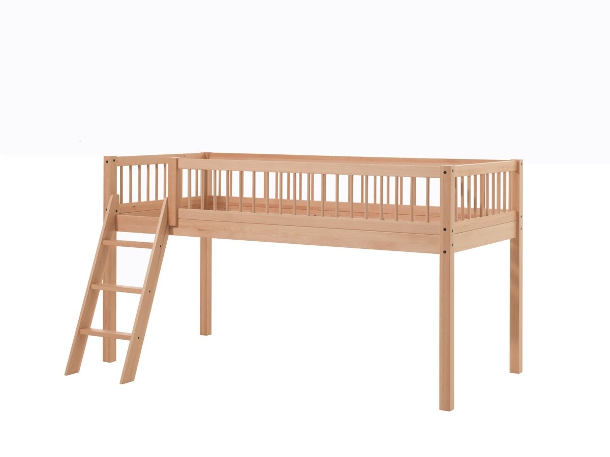 VIPACK-Lit Mi-Hauteur Forrest – 90 x 200 Cm – En Hêtre Naturel