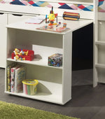 VIPACK - Lit Mi - Hauteur (H 115cm) PINO Avec Échelle 90 X 200 cm Blanc