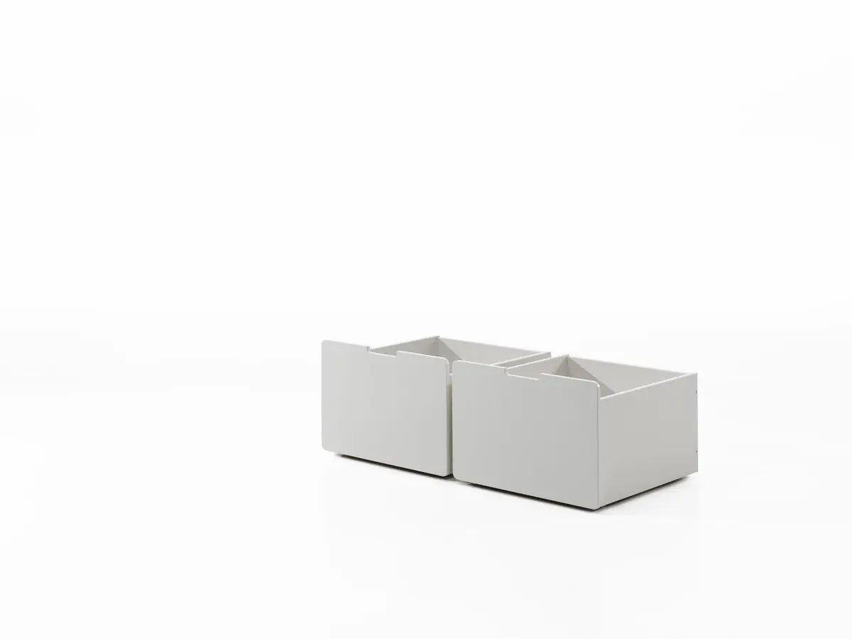 VIPACK - Lit Mi - Hauteur (H 85cm) PINO Avec Toboggan 90 x 200 cm Blanc