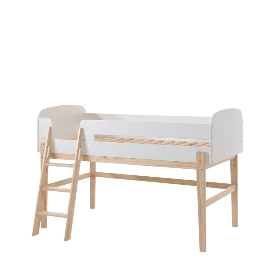 VIPACK - Lit Mi - Hauteur KIDDY 90 X 200 cm Blanc