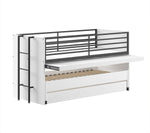 VIPACK - Lit Mi - Hauteur SAM (86) 90 X 200 cm Blanc