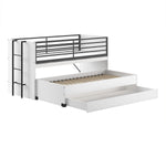 VIPACK - Lit Mi - Hauteur SAM (86) 90 X 200 cm Blanc