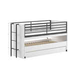 VIPACK - Lit Mi - Hauteur SAM (86) 90 X 200 cm Blanc