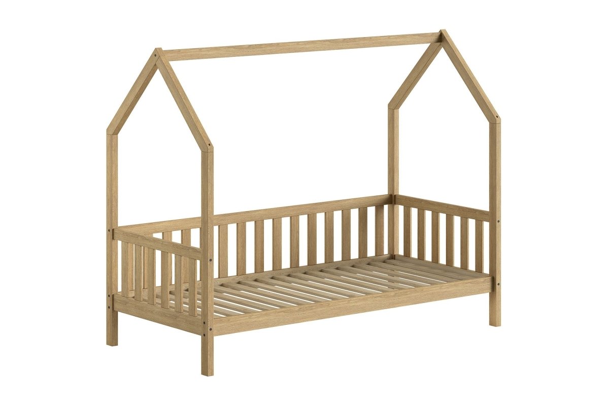 VIPACK - Lit Nature Avec Grille 90 X 200 cm Chêne