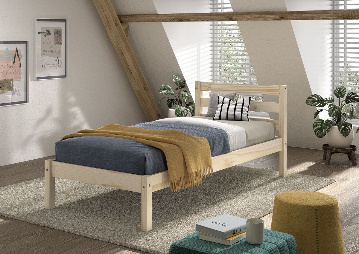 VIPACK - LIT PINO 90 X 200 CM NATUREL