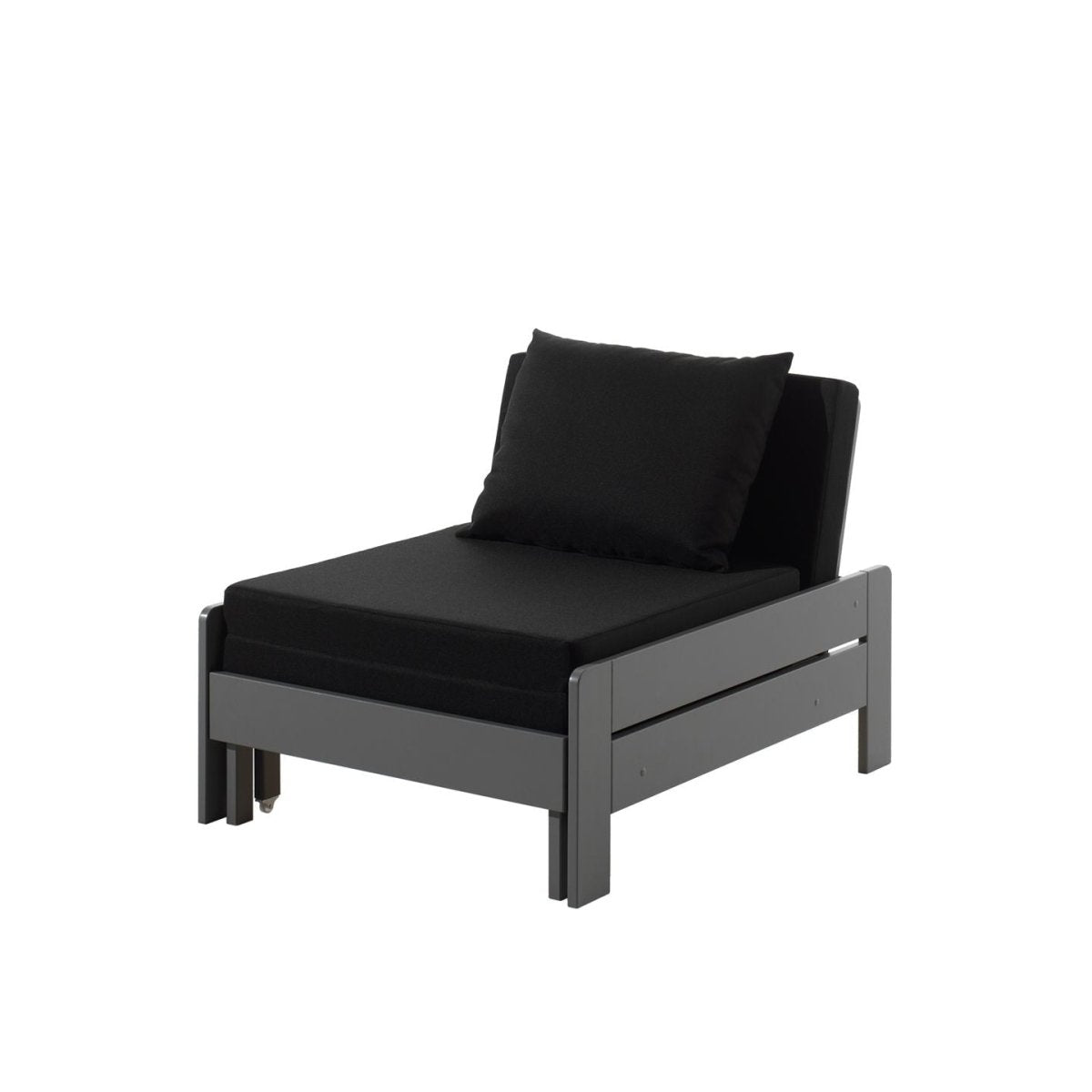 VIPACK - Lit PINO Fauteuil Gris