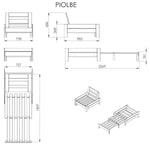 VIPACK - Lit PINO Fauteuil Gris