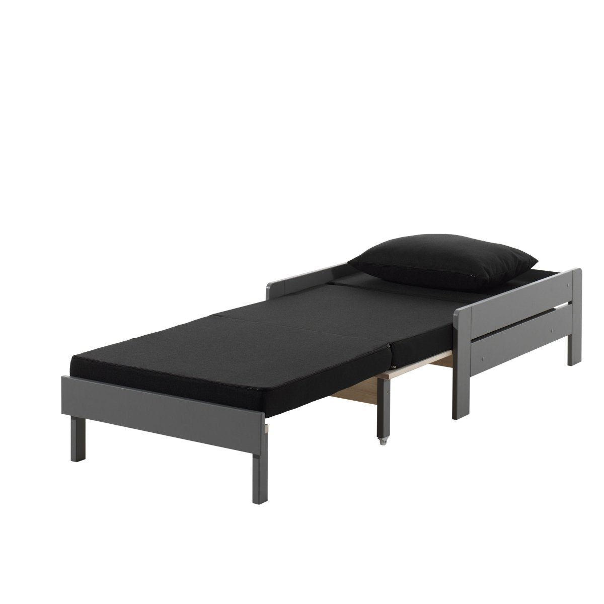 VIPACK - Lit PINO Fauteuil Gris