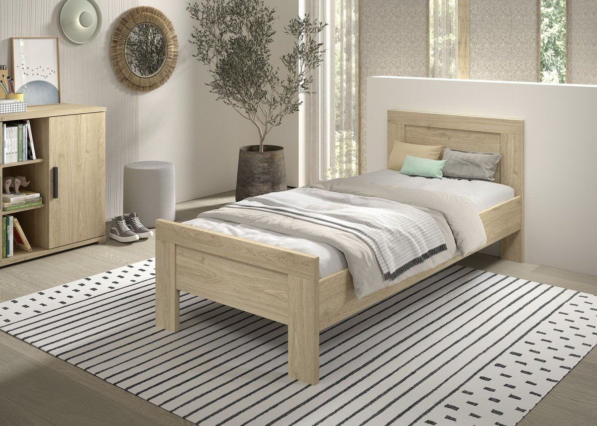 VIPACK - Lit SAM 90 X 200cm Chêne