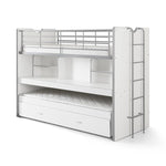 VIPACK - Lit Superposé BONNY 90 X 200 Cm Blanc