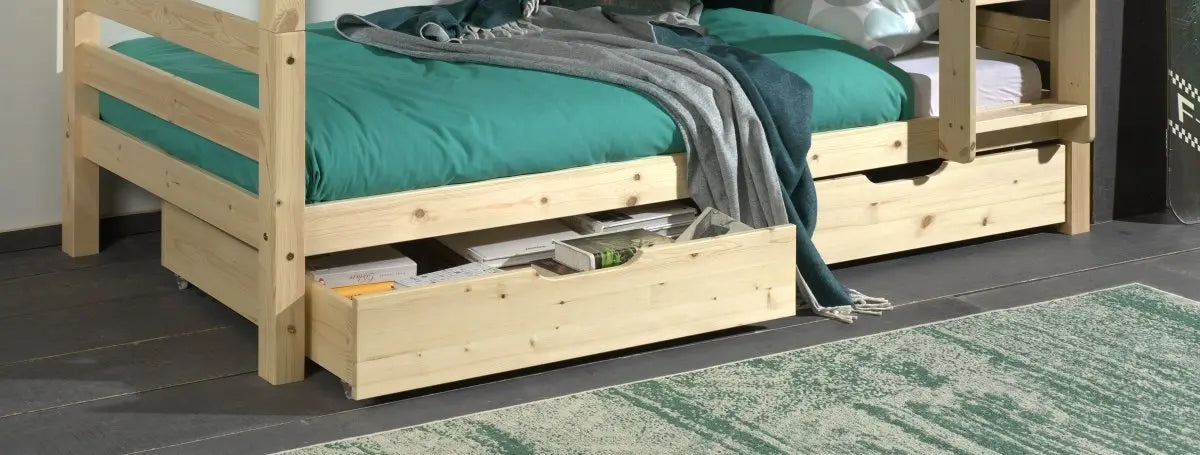 VIPACK - Lit Superposé (H 140cm) PINO 90 x 200 cm Naturel