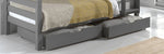 VIPACK - Lit Superposé (H 180cm) PINO 90 X 200 cm Gris