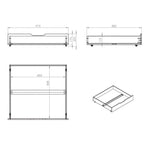 VIPACK - Lit Superposé (H 180cm) PINO 90 x 200 cm Naturel