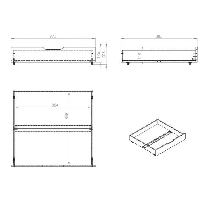 VIPACK - Lit Superposé (H 180cm) PINO 90 x 200 cm Naturel